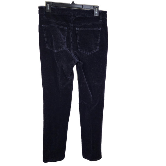 Talbots Womens Corduroy Straight Leg Pant Size 4 Mid Rise Stretch Blue Academia - Picture 2 of 8